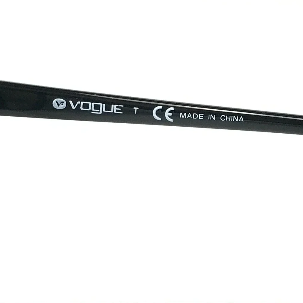 Vogue Eyeglasses Frames VO2764 W44 Black Round Side Logos 54-17-140